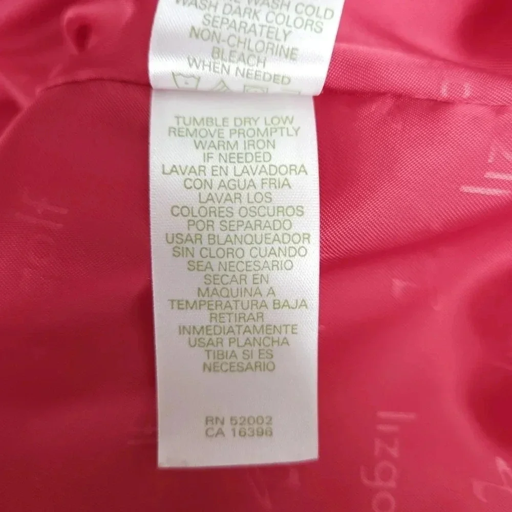 Liz Golf Vest Pink Quilted Sleeveless Snap Button Lightweight